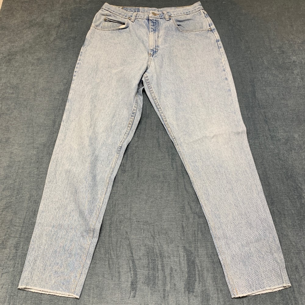 Wrangler Jeans Womens 30W Blue Denim Light Wash High Rise Streetwear Tapered Leg